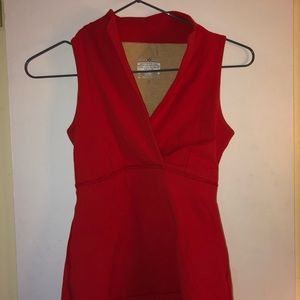 Red workout Lulu top.